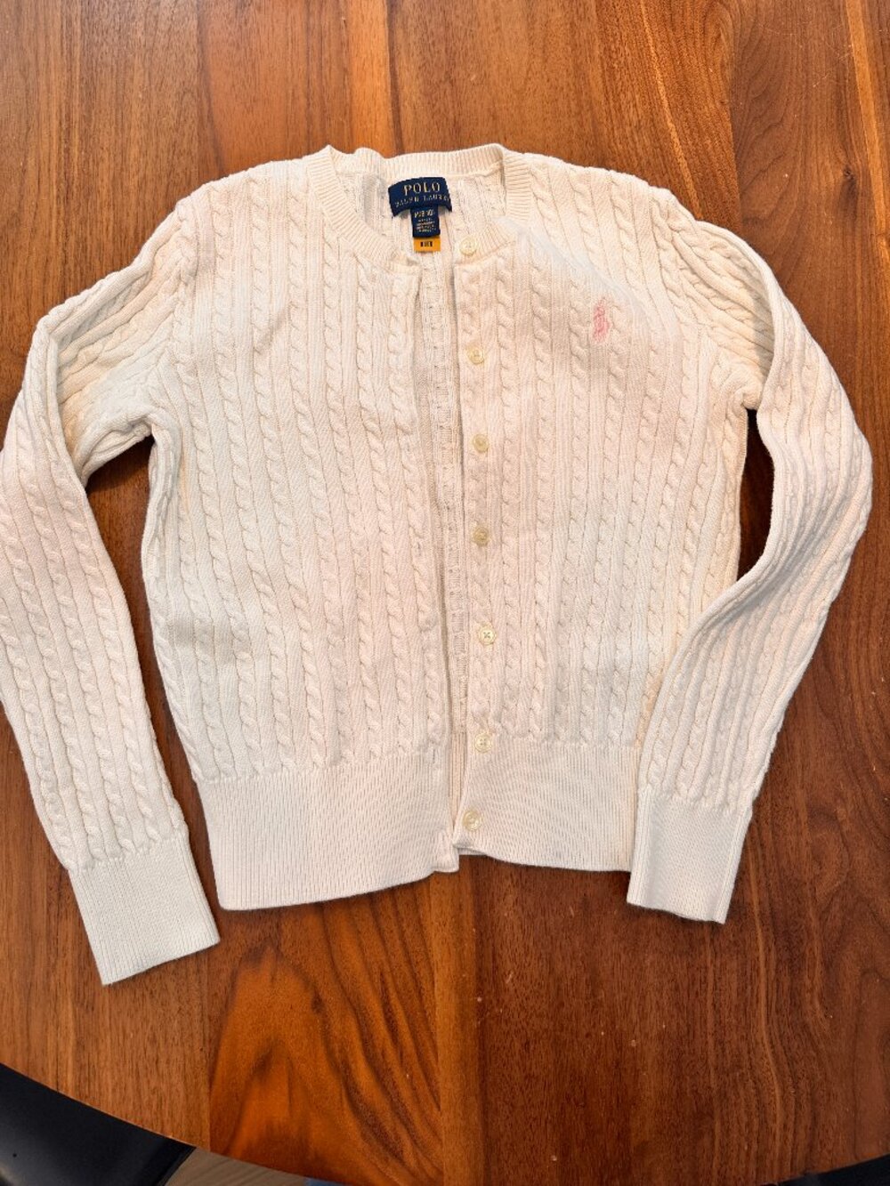 Polo Ralph Lauren Girls' Cable Knit Cotton Cardigan